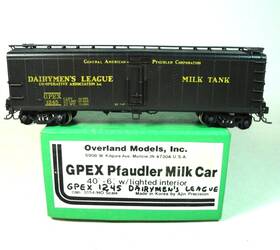 Omi-3054 Overland Omi Ho Brass Gpex Pfaudler Milk Tank Car Painted #1245 W Box 3054