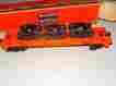Post-war-6362 Lionel Flat Car W Three Trucks 0 027 New H59