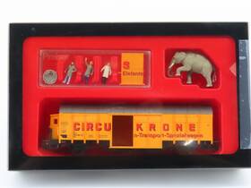 21151 Preiser Ho Scale Presiser Db Circus Krone Box Car With Figures And Elephant 21151 Preiser Ho Scale Presiser Db Circus Krone Box Car With Figures And Elephant