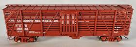 32833 Proto 2000 21200 Ho Scale Mather 40ft Single Deck Stock Car Cnw #32833 Kadees Metal
