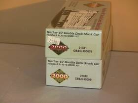 21382 Proto 2000 21381 2 - And Ho Scale Kits Mather 40ft Double Deck Stockcars Cb&q