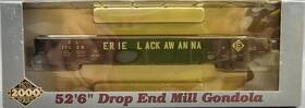 52ft6 Proto 2000 21455 Nos Life-like Ho Scale Erie Lackawanna Inch Drop End Mill Gondola