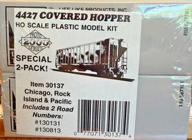 Proto 2000 920-30137 Ho #30137- Ps2cd 4427 Hi Side Covered Hopper Kits-rock Island-new