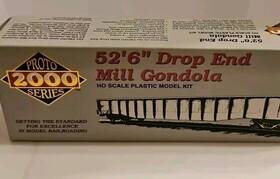 52ft6 Proto 2000 Series 21534 Ho Inch Drop End Mill Gondola Car Kit C&s Item #