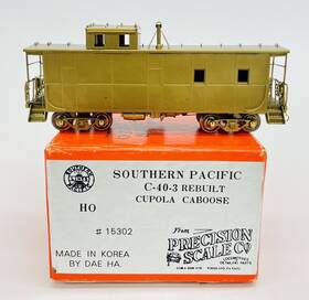 C-40-3 Psc 15302 Precision Scale Ho Brass Southern Pacific Rebuilt Cupola Caboose Ln