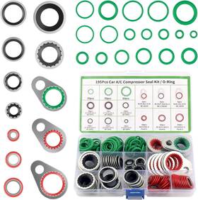 Pian-1801 Purthog 195pcs Car Ac O Ring Kit Includes Gaskets/o-rings Multi-spec Seal For