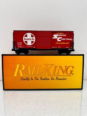 30-71139 Rail King 30-7139 #30-71139 Santa Fe 40ft High Cube Box Car 3 O Scale New