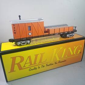 30-79030 Rail King A And Gw Big Mo Crane Tender Car Brand New Ob