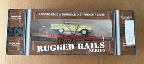 33-7604 Rail King Gauge Burlington Flat Car With Road Legends 1957 Chevy
