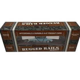 33-7602 Rail King 658081193632 O Gauge Southern Pacific Flat Car With 1957 Chevy Model Nib