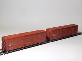 B-100-40 Rapido 137008-4 Pack Of 2 Papc&f Boxcar Trains -5 Sp To Up Trans