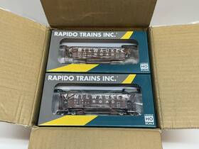 158010 Rapido Ho Scale 6pk Milwaukee Road Nsc Ballast Hopper Set Mow Freight Cars Csx