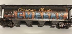 382769 Rapido Ho Scale Custom Weathered Graffiti Canadian Pacific Covered Hopper