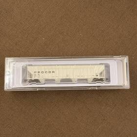 560005a Rapido N Scale Procor 5820 Covered Hopper Unpx Black Solid #122674 Single Car
