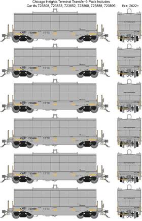 Rap168002 Rapido Trains Ho Scale Greenbrier Transverse Coil Car Chtt 6-pack