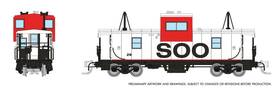 510041 Rapido Trains N Soo - White And Red Scheme Wide Vision Caboose #29