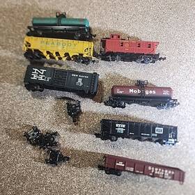 16625-1 Red Caboose N Scale Train Lot Of 7 New Haven Baltimore Ohio Mobilgas Peabody Ej&e