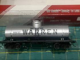 40501-24 Red Caboose Warren 10k Gallon Tank Car Rtr Nos