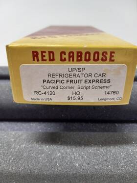 Rc-4120 Red Caboose Ho Scale Refrigerator Car Up/sp Pacific Fruit Express 14760