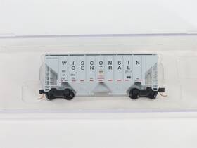Rm-25032-8 Red Caboose N Scale Wc Wisconsin Central 2-bay Covered Hopper #84884