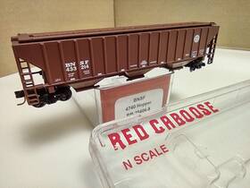 Rm-25404 Red Caboose N Scale Train Bnsf Ps-2 Covered Hopper #433214 4740cf Mt Cplrs T5