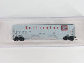 Rm-25436-1 Red Caboose N Scale Cb&q Burlington Route 3-bay Hopper #184601