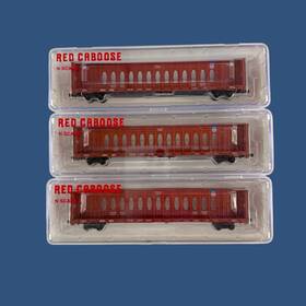 Rn-16603-4 Red Caboose Rn-16503-9 Lot Of 3 Union Pacific Center Beam Cars Rn-16603-4/5/6 N Scale #789