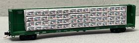 Rn-16627-5 Red Caboose N Scale A&sab The Bayline Centerbeam Car With Load #2465