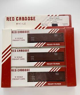 Rn-17021 Red Caboose Rare Niob N 3pk #1 Ara Box Cars X-29 Boston And Maine 3 Rd #s