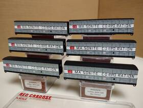 Rn-17410 Red Caboose N Scale Train Lot Masx Masonite Corp Thrall 54ft Boxcars 6 Dif#s T2