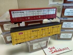 Rn-17426 Red Caboose N Scale Sold Each Green Bay Western Tcax Armstrong Thrall 54ft Boxcar