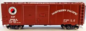 Rr-38529-14 Red Caboose Ho Scale Rtr Double Door Box Car Northern Pacific