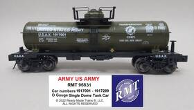 96831 Rmt O Us Army Single Dome Tank Car 96831 Rmt O Us Army Single Dome Tank Car
