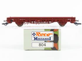 Roco 005033008048 Ho Scale Minitanks 804 Db Deutsche Bahn Flat Car With Military Vehicles