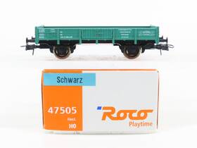 47505 Roco Ho Scale Schwarz Flat Car