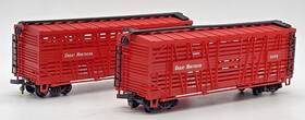 56108 Roco 2-ho Gauge Great Northern Livestock Cattle Car Both Excellent Cond