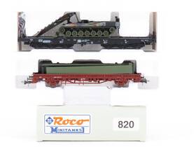 Roco Minitanks 005033008208 Ho Scale 820 Db Kbs Flat Cars With Military Loads 2-pack