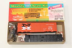 31519 Roundhouse 10705 Ho 40ft Aar Box Car New Haven Nh Orange Kit