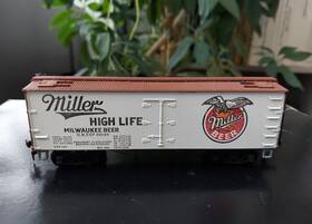 3124 Roundhouse Miller High Life 36 Ft Beer Reefer Rail Car Kit Ho Billboard