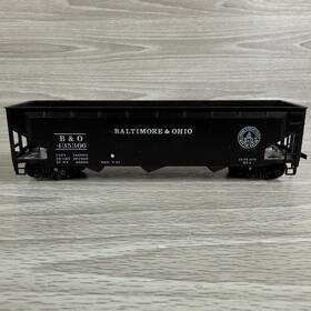 435366 Roundhouse Ho Scale 3 Bay Hopper Baltimore And Ohio B&o Black Freight Train