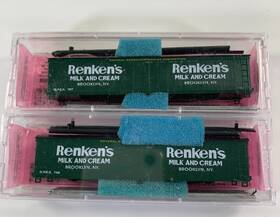 8275 Roundhouse Renkens Milk 50 Inch Reefer 2pk N Scale