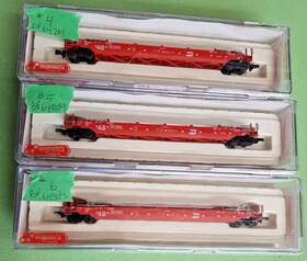 8474 Roundhouse N Scale Husky Stack Set Of 3 Burlington Northern Freight Car 4-6