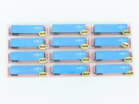 8828 Roundhouse Lot Of 12 N Scale Apa Apache Railway Double Door Box Cars