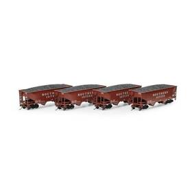 Rnd-1048 Roundhouse Ho Rnd 34ft 2-bay Offset Hopper With Coal Load Sou