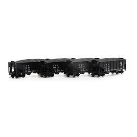 Rnd50013 Roundhouse Ho 34ft 2-bay Rib Side Hopper With Load C&o #1 4 Rolling