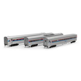 Rnd79121 Roundhouse Ho Streamline Passenger Cars Amtk 3 Rolling Stock
