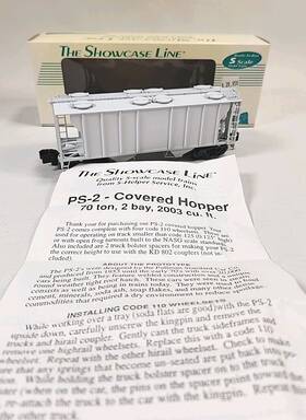 00043 S-helper Showcase Scale 2 Bay Ps2 70 Ton Covered Hopper Unlettered Nos