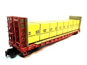 95221 S-helper Service Show Case Line Cb&q Flat Car With Jm Load