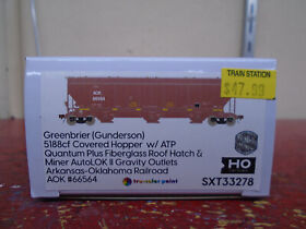 Sxt33278 Scale Trains Rivet Counter Arkansas-oklahoma Greenbrier 5188cf Covered Hopper Aok