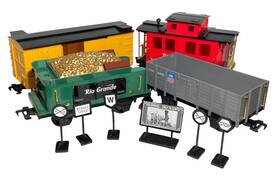 36912 Scientific Toys Eztec Grand Canyon Express G Gauge 4 Train Car Caboose Coal Tender Gondola